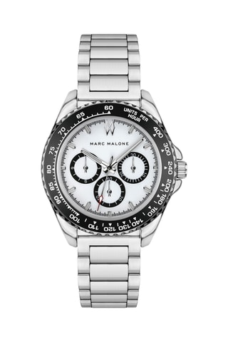Montre à quartz en acier - Argenté et noir