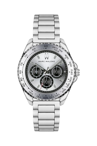 Montre à quartz en acier - Argenté et noir