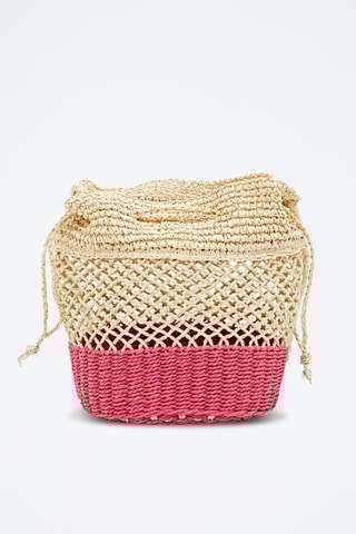 Mala funda de palha - Rosa