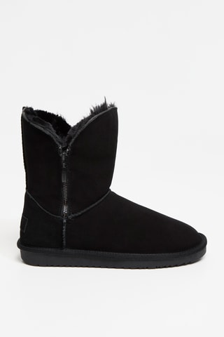 Botins forrados em nobuck - Preto