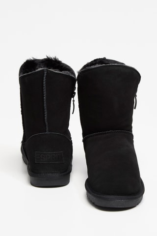 Botins forrados em nobuck - Preto