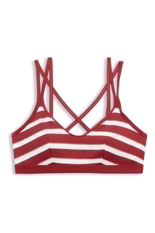 Parte de cima de biquíni - Vermelho e branco