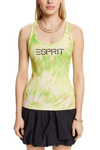 Camisola de alças tie and dye - Verde-claro