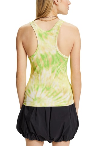 Camisola de alças tie and dye - Verde-claro