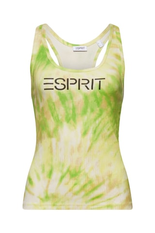 Camisola de alças tie and dye - Verde-claro