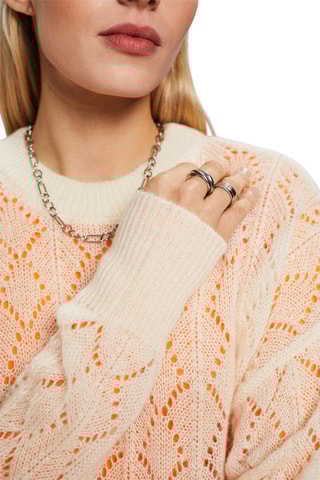 Camisola em lã e mohair - Branco