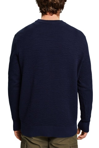 Camisola em algodão biológico - Azul-marinho