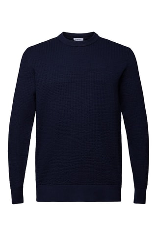 Camisola em algodão biológico - Azul-marinho