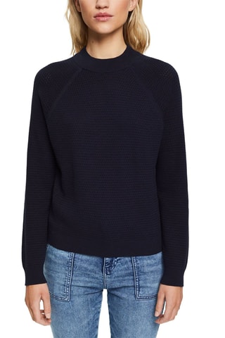 Camisola em algodão biológico - Azul-marinho