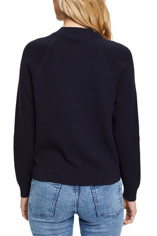 Camisola em algodão biológico - Azul-marinho