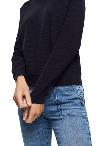Camisola em algodão biológico - Azul-marinho