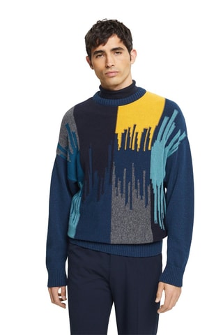 Camisola de lã - Azul-petróleo