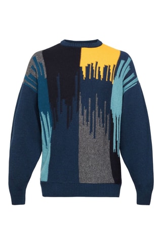 Camisola de lã - Azul-petróleo