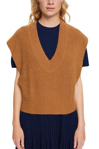 Camisola sem mangas - Camel