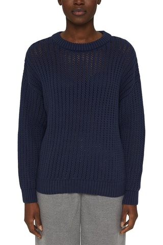 Camisola em algodão biológico - Azul-marinho