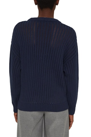 Camisola em algodão biológico - Azul-marinho