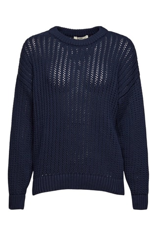 Camisola em algodão biológico - Azul-marinho
