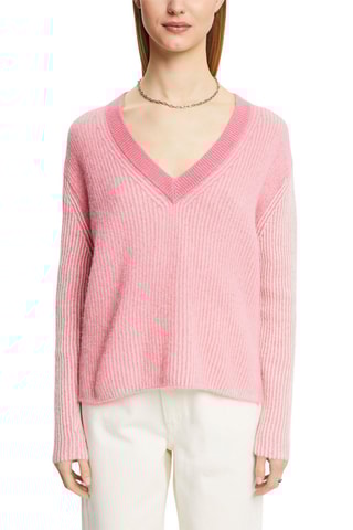 Camisola em lã e alpaca - Rosa