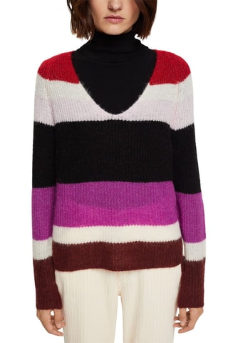Camisola em lã e alpaca - Vermelho e cru