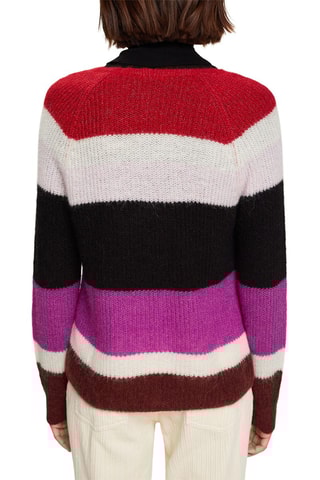 Camisola em lã e alpaca - Vermelho e cru