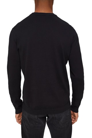 Camisola em algodão biológico e lã Preto