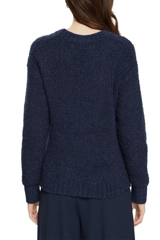 Camisola em lã e alpaca - Azul-marinho