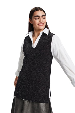 Camisola sem mangas - Preto