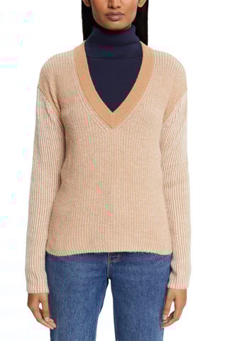 Camisola em lã e alpaca - Bege