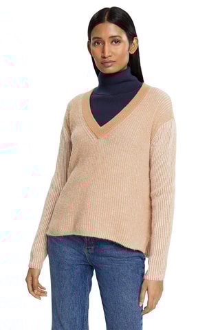 Camisola em lã e alpaca - Bege