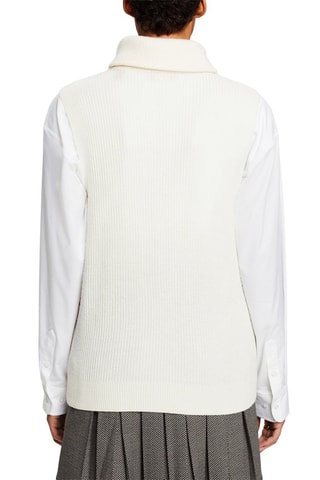 Camisola sem mangas em lã - Cru