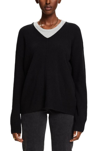 Camisola de lã - Preto