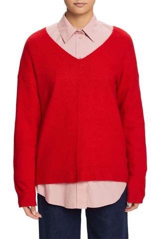 Camisola de lã - Vermelho