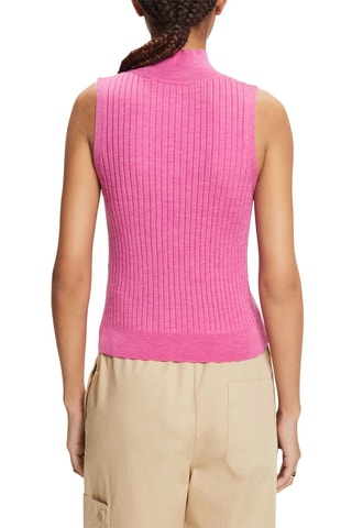 Camisola sem mangas em lã - Rosa