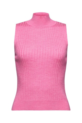 Camisola sem mangas em lã - Rosa