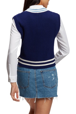 Camisola sem mangas - Azul-marinho