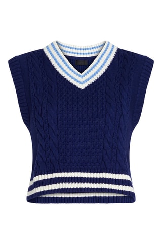 Camisola sem mangas - Azul-marinho