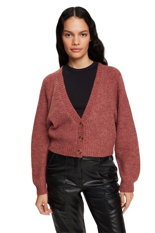 Casaco em lã e alpaca - Vermelho-tijolo