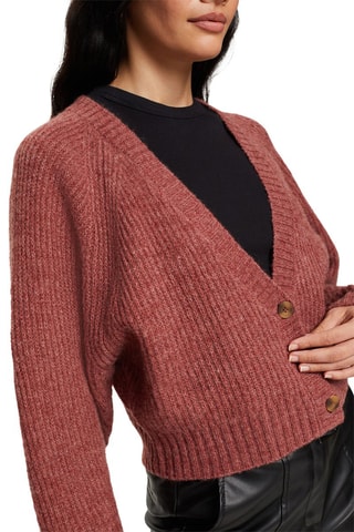 Casaco em lã e alpaca - Vermelho-tijolo
