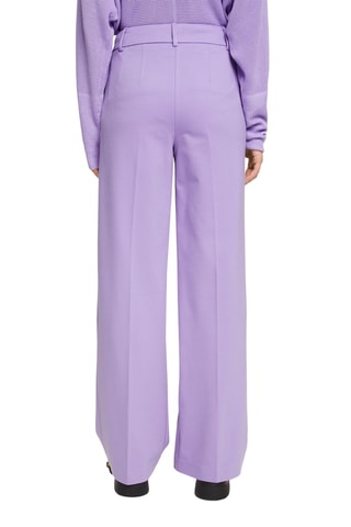 Calças wide legs cintura subida Violeta