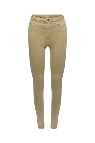 Calças de ganga skinny em algodão biológico Verde-azeitona