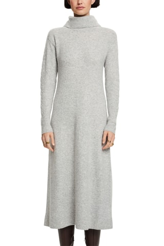 Vestido-camisola em lã - Cinzento-claro mesclado