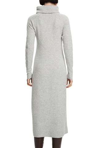 Vestido-camisola em lã - Cinzento-claro mesclado