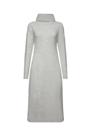 Vestido-camisola em lã - Cinzento-claro mesclado