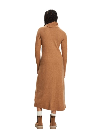 Vestido-camisola em lã - Camel