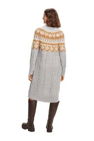 Vestido-camisola em lã - Cinzento-claro