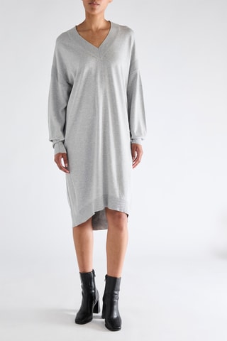 Vestido-camisola - Cinzento-claro