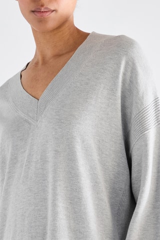 Vestido-camisola - Cinzento-claro