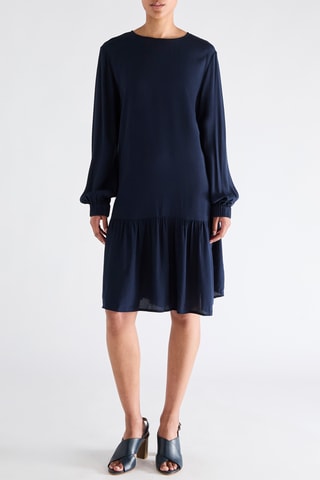 Vestido direito - Azul-marinho