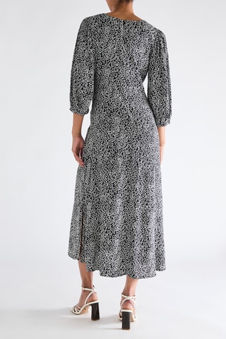 Vestido midi - Preto e branco