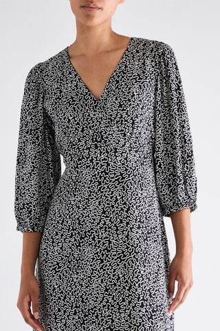 Vestido midi - Preto e branco